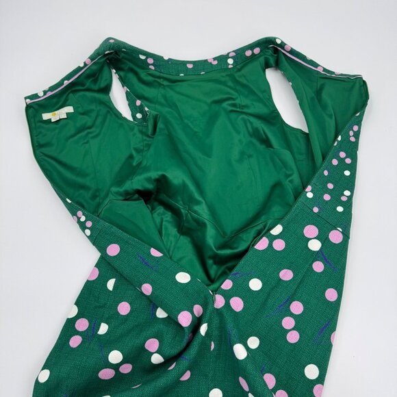 Boden Martha Shift Sleeveless Polka Dot Dress Sap Green Dandelion Size 6 - Picture 10 of 15